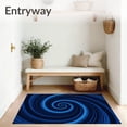 thumbnail image 3 of ODIKA 5'x7' Machine Washable Non-Slip Area Rug, Elegant Swirl Vortex Plush Comfortable Decorative High Traffic Rug, Blue, 591131, 3 of 7
