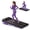 Black-with handle, variant on ROBORE Folding Treadmill with 15% Incline, 4 in 1 Under Desk Walking Pad 8KM/H for Home Office, 2.5 HP Motor Portable Treadmill for Running with Remote Control & LED Display, 300lbs Capacity