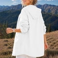 thumbnail image 4 of Womens Waterproof Raincoat Lightweight Rain Jacket Trench Coat Hooded Breathable Windbreaker With Pockets for Outdoor Hiking, 4 of 9