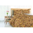 thumbnail image 3 of Ambesonne Autumn Down Alternative Quilt Comforter, Fall Leafy Artwork Blooms, Twin, Dark Coral Mustard, 3 of 5