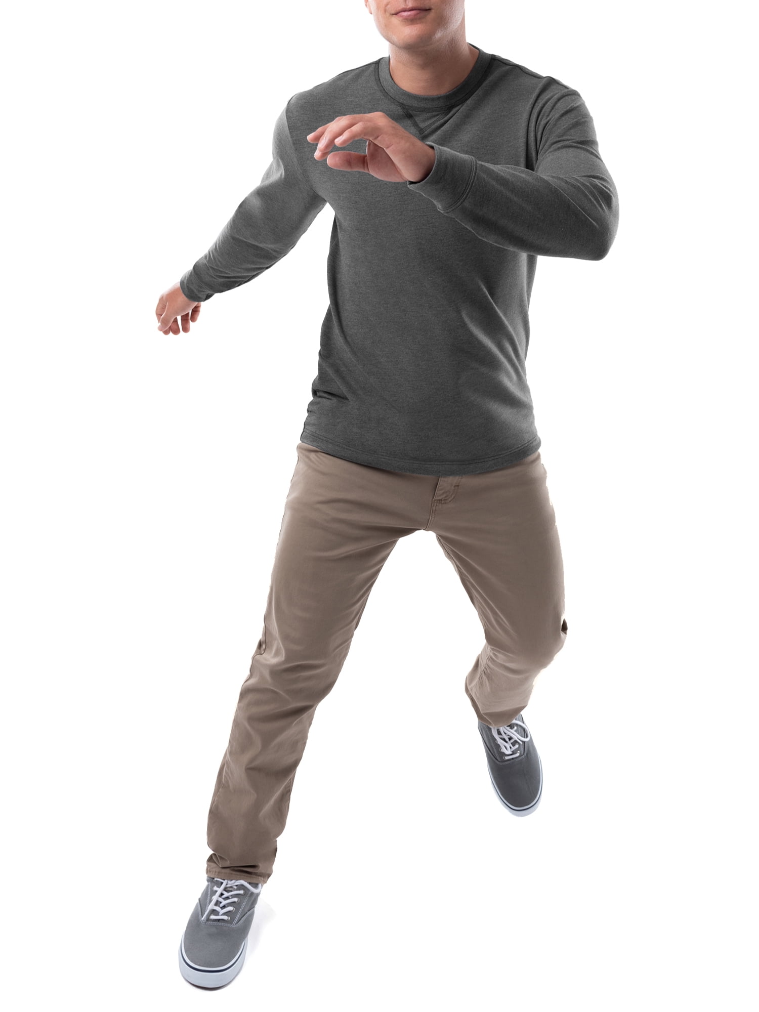 Lee Men's French Terry Long Sleeve T-shirt, Up to 5XL
