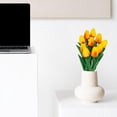 thumbnail image 3 of Blue Flowers Fake Tulips Artificial Flowers, 13 Inch Real Touch PU Flowers for Decoration, 10 Pcs Tulip Flowers Bouquet for Vase, Mother's Day Easter Valentines Gifts, 3 of 5