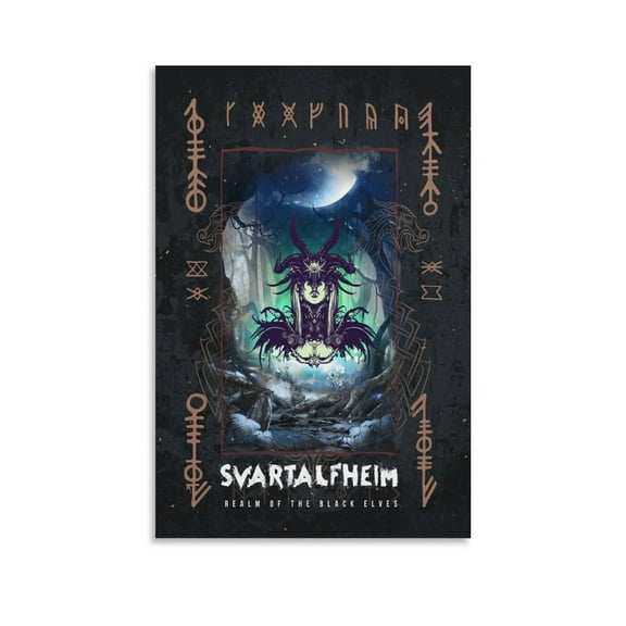 Norse Mythology Poster Svartalfheim Home Decor Poster Wall Art Hanging Picture Print Bedroom Decorative Painting Posters Room Aesthetic 08x12inch(20x30cm)