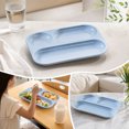 thumbnail image 5 of Divided Serving Tray,RectangularCompartment Snack Plate Portion Control Dish for Dining Table Picnic Camping, 5 of 7