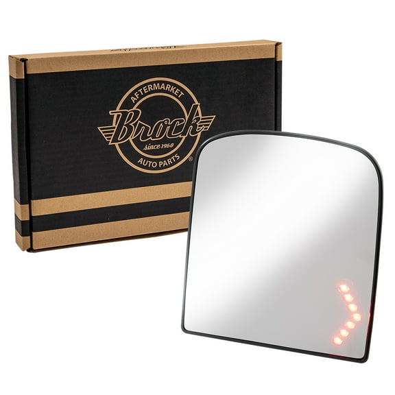 Brock Mirror Glass with Base for 1999-2013 Silverado 1500 Turn Signal Indicator Heated Right