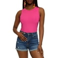 thumbnail image 2 of Womens Basic Crew Neck Tank Bodysuit, 2 of 3