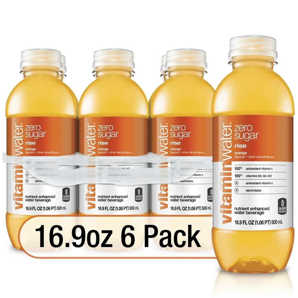 vitaminwater zero rise, electrolyte enhanced water w/ vitamins, orange