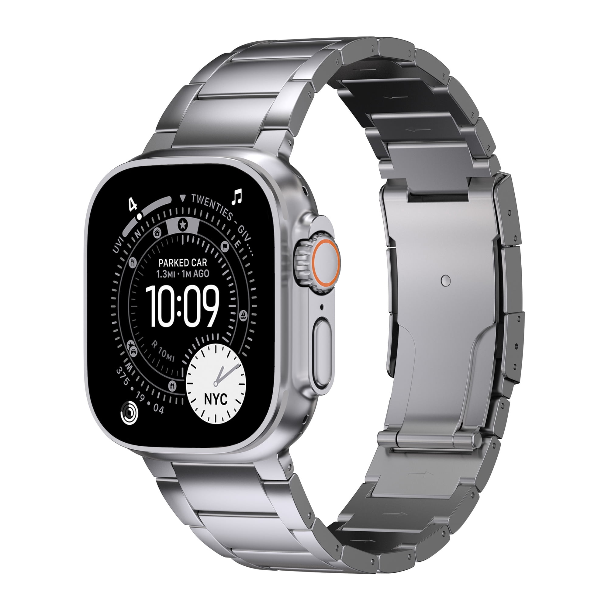 Titanium Band for Apple Watch Ultra 3 49mm Titanium Metal Bracelet for Men - Grade 2 Titanium