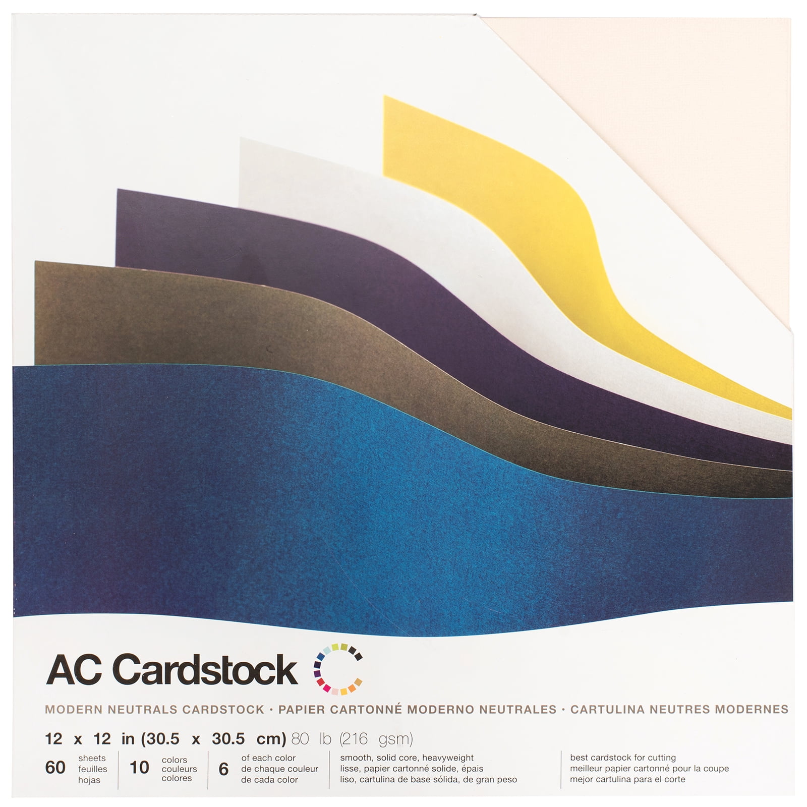 American Crafts 12" x 12" Smooth Cardstock Modern Neutrals Pack