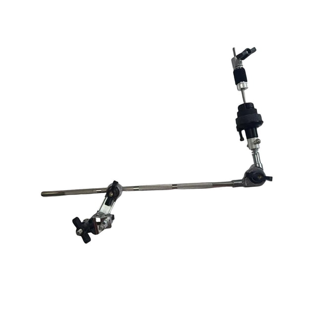 Soporte de platillo con brazo articulado de metal, fácil instalación para hi-hat auxiliar con abrazadera para batería de instrumento de percusión