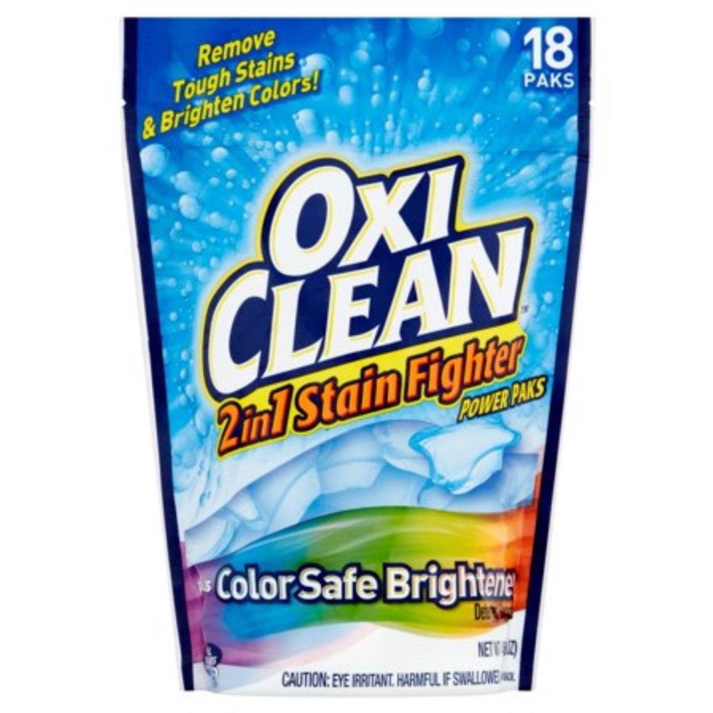 OxiClean Color Boost Color Brightener plus Stain Remover Power Paks, 18