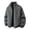 Dark Gray 05, variant on Karymi Jackets for Women Unisex Solid Panel Long Sleeve Zip Up Stand Collar Jacket, Elastic Gathered Cuffs Windproof Cargo Workwear Coat, Casual Outerwear Rain Jacket Women
