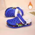 thumbnail image 3 of Cdudpw Kids Slippers for Boys and Girls – Cozy Slip-On Shoes with Faux Lining, Cushioned Memory Foam Comfort(W243-Dark Blue), 3 of 7
