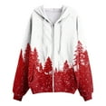 thumbnail image 5 of TTUHYWXI Womens Christmas Zip Up Hoodies Long Sleeve Sweatshirts Fall Outfits Oversized Sweaters Casual Fashion Jackets (White, XL), 5 of 7