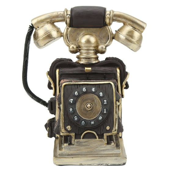 Decorative Telephone Model, Vivid Resin Exquisite Mellow Vintage Phone Model Elegant for Cafe for Study