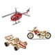 thumbnail image 1 of Paquete de 3 Rompecabezas de Madera VIMI Carro Moto Helicóptero 3D, 1 of 12