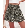 thumbnail image 7 of BTFBM Summer Skirts for Women Floral High Waist Shorts Underneath Boho Tiered Flowy Tennis Skorts Casual Mini Skirt, 7 of 7