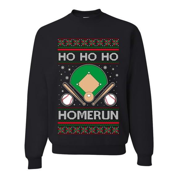 Wild Bobby Ho Ho Ho Homerun, Baseball Fan Christmas Design Sweater | Holiday Unisex Crewneck Sweatshirt
