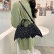 thumbnail image 2 of Bolso De Hombro Negro Estilo Punk Para Niña, Bandolera De Cuero Pu Para Mujer, Bolsos De Murciélago, Bolso De Mano Para Niña Guardurnaity AP005878-00, 2 of 6