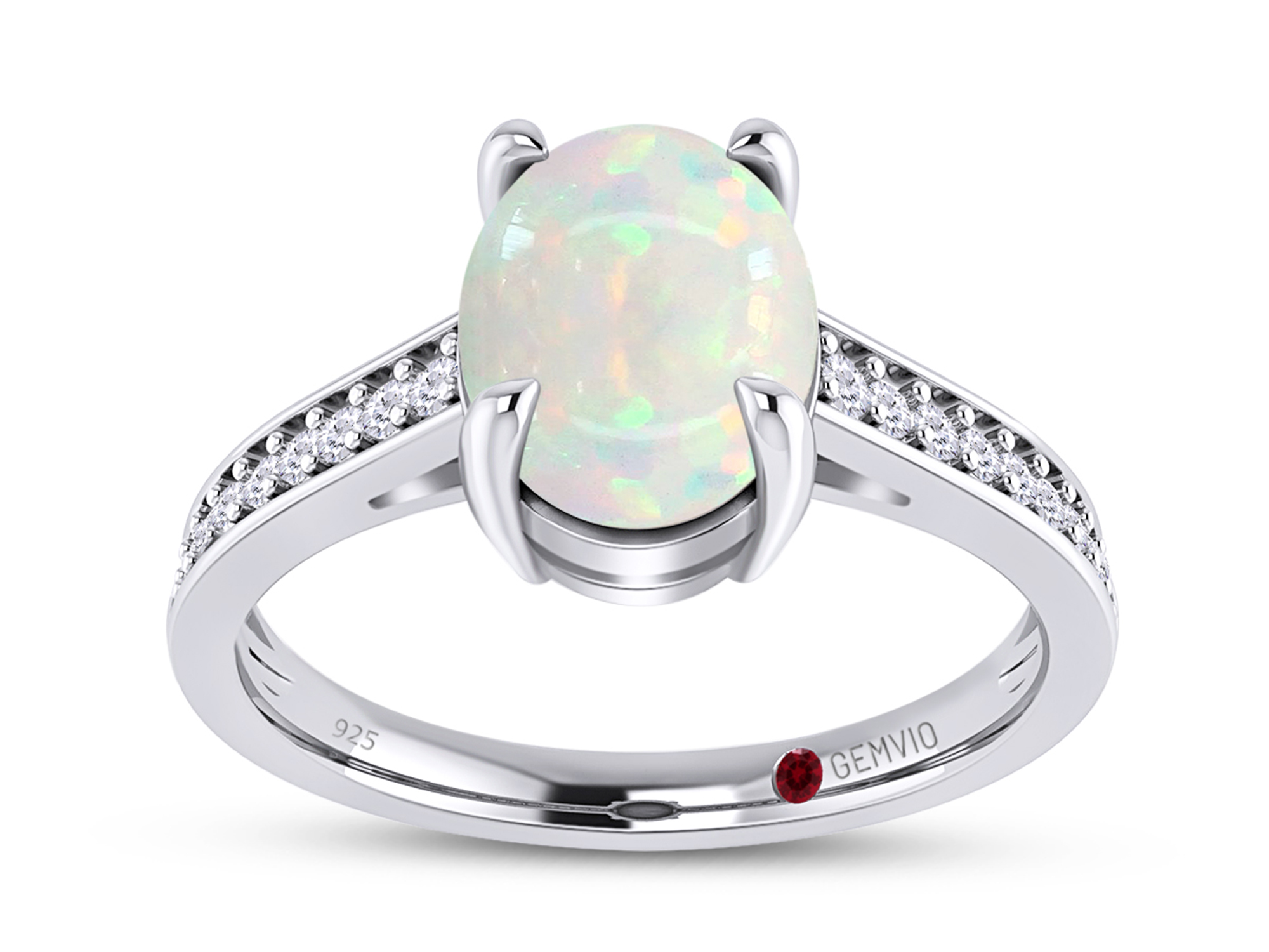 Natural Opal Silver Ring 925 Sterling Silver Oval Shape Ring  Wedding Ring Anniversary Ring Engagement Ring Christmas /& New Year