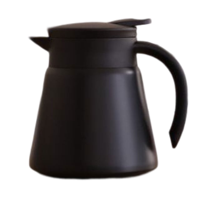 Billuyoard Frasco de vacío con revestimiento de acero inoxidable de 650/880ML con asa, botella de té de doble capa, diseño de boquilla, termo, hervidor Teteras Negro 680ML Billuyoard HA071522-03