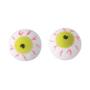 Halloween Scary Eyeballs Sugar Decorations Toppers Cupcake Cake Cookies 12 Count