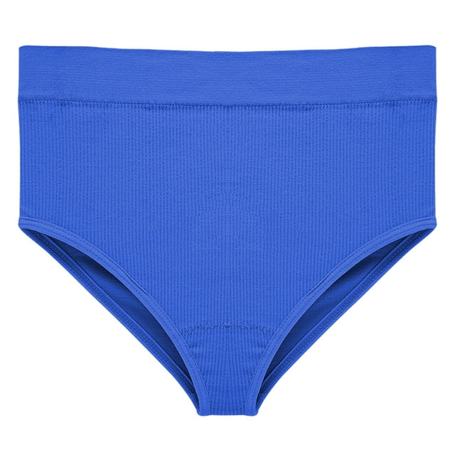 WZXFASHION Culottes Taille Haute en Coton Pur Côtelé pour Femmes Culottes à la Mode Bleu2 m