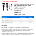 thumbnail image 2 of Front Strut Assembly and Sway Bar Link Kit - Compatible with 2001 - 2005 Chrysler Sebring Coupe 2002 2003 2004, 2 of 2