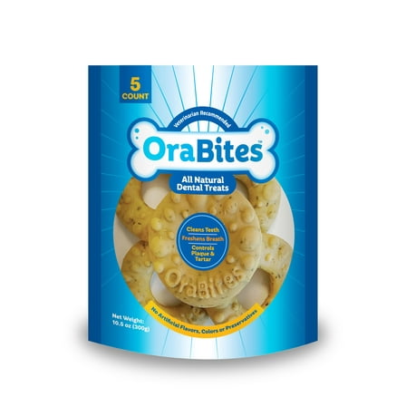 OraBites- Dental Dog Treats 5 Count Bag