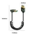 thumbnail image 2 of Yucurem 8K Hdmi-compatible To Hdmi-compatible 2.1 Coiled Cable 48Gbps(A To A Down), 2 of 10