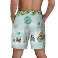 thumbnail image 2 of Lsque Mens Swim Trunks Animals Riding Across The Sky Pattern - Bathing Suit Compression Liner - Beach Swim Shorts Swimwear - (S-3XL) - Stretch Quick Dry -Small, 2 of 9