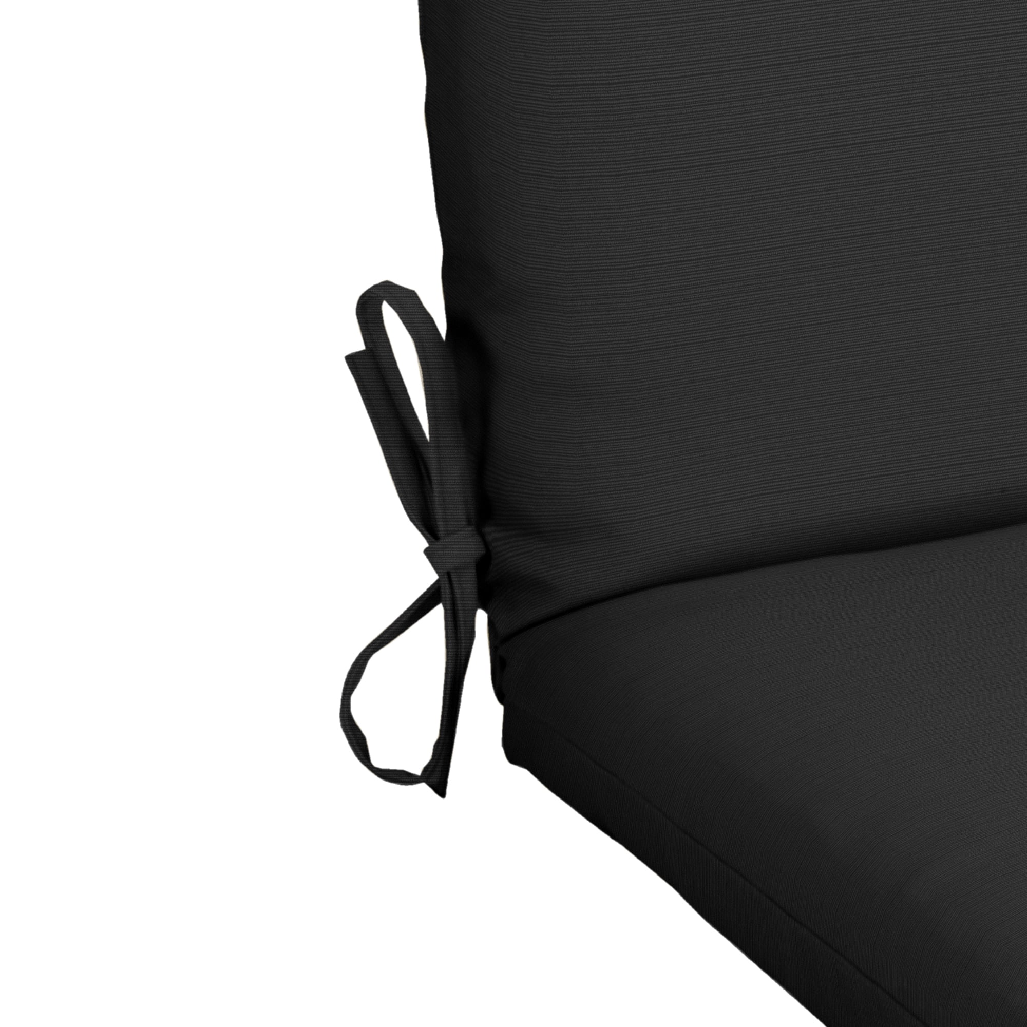 (2 pack) Mainstays 37" L x 19.5" W Black 1 Piece Rectangle Outdoor Chair Cushion