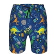 thumbnail image 3 of Goofa Dinosaur In Space Printed Mens Swim Trunks Summer Quick Dry Short Beach Swimwear Bathing Suits-Medium, 3 of 9