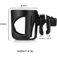 thumbnail image 4 of New Stroller, Bicycle, Scooter, Kayak Cup Holder Compatible with Yeti Rambler 10-40 Oz. Models. Super Secure. 360 Degrees Rotatable. Anti-Shake Spill Resistant. (Black), 4 of 5