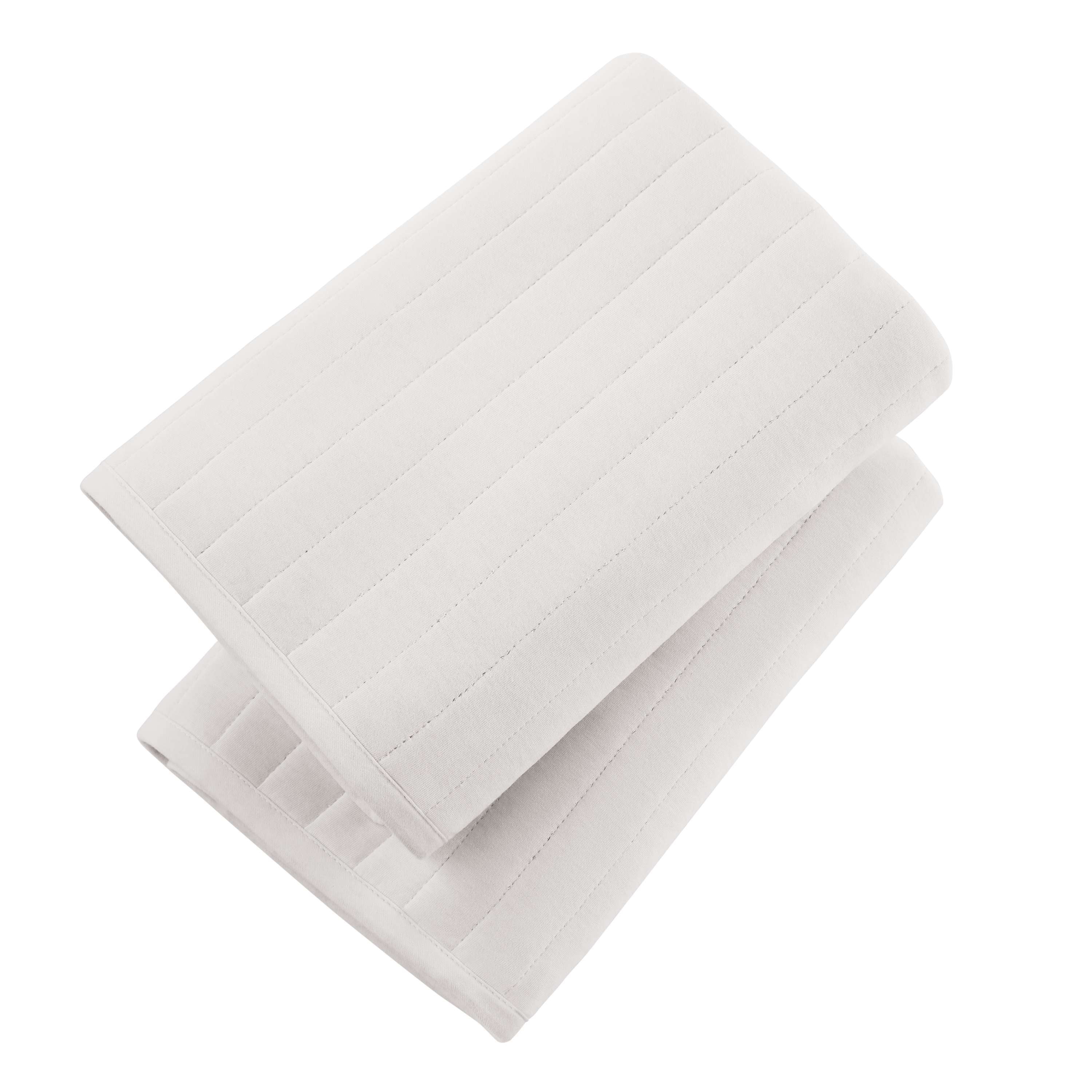 Mainstays King Pillow Sham - Off-White Soft Jersey, Cotton-Rich T-Shirt Soft Decorative Bed Sham, 2 Pack