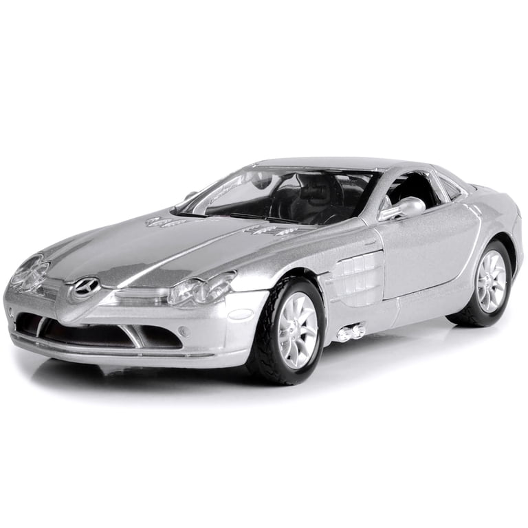 West McLaren Mercedes ミニカー シルバー Mercedes Mclaren SLR Silver 1/24 Diecast Model Car by Motormax