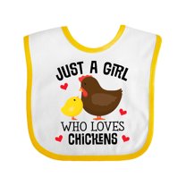 Inktastic Just a Girl Who Loves Chickens Girls Baby Bib
