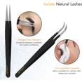 thumbnail image 3 of SIALIT Eyelash Tweezers - for Eyelash Extensions, Pro Level Straight and Curved Tweezers, Set of 2 Pcs, Black Stainless Steel Tweezers to Boost Your Lash Creativity, 3 of 6