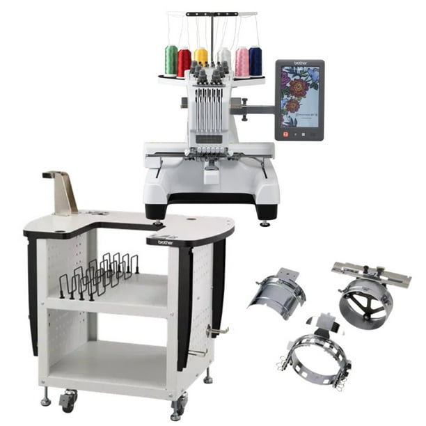 Brother PR680W 6 Needle Embroidery Machine With Cap Frame and Stand