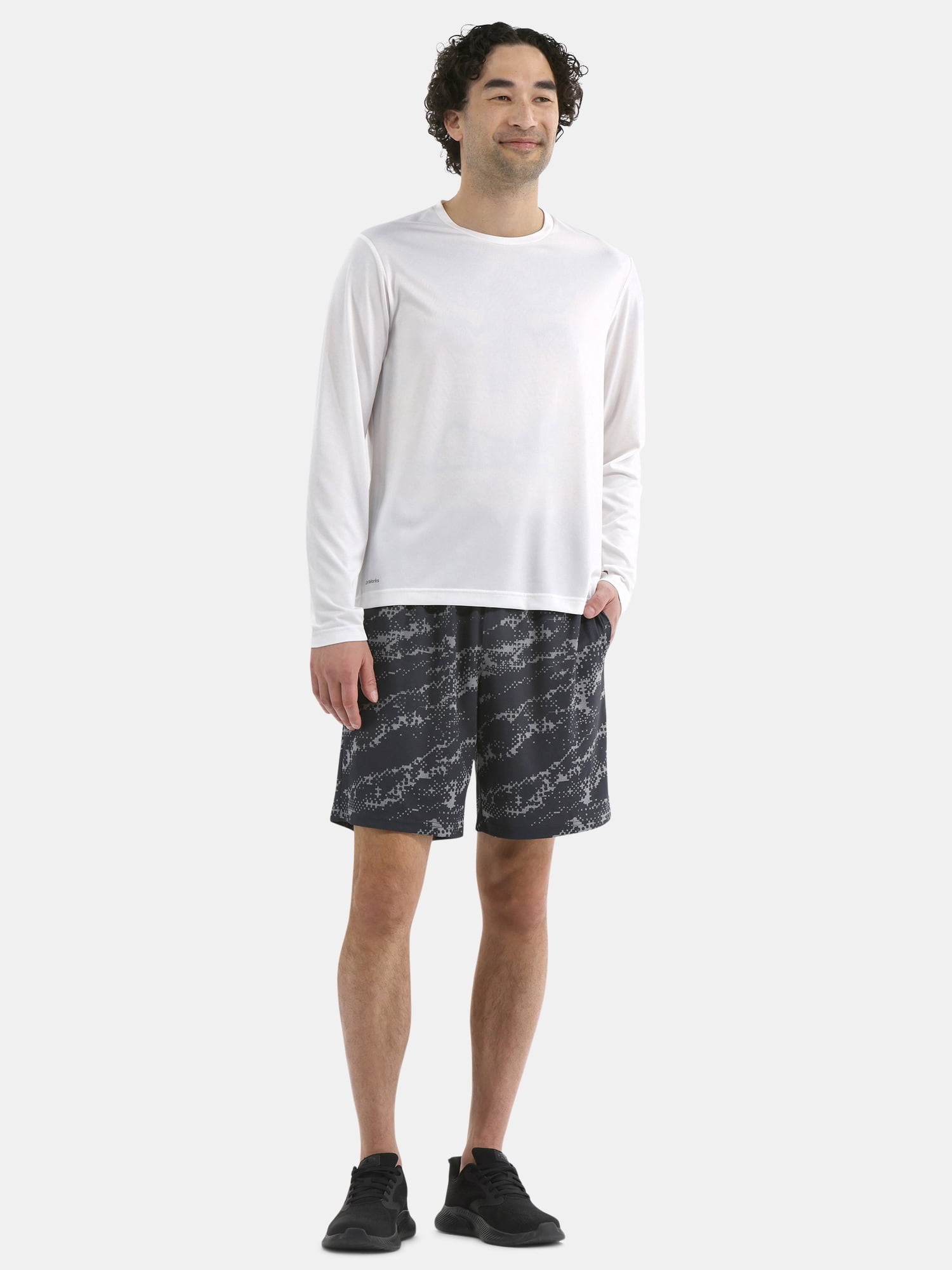 Athletic Works Men's Jersey Tee with Long Sleeves, Sizes XS-5XL