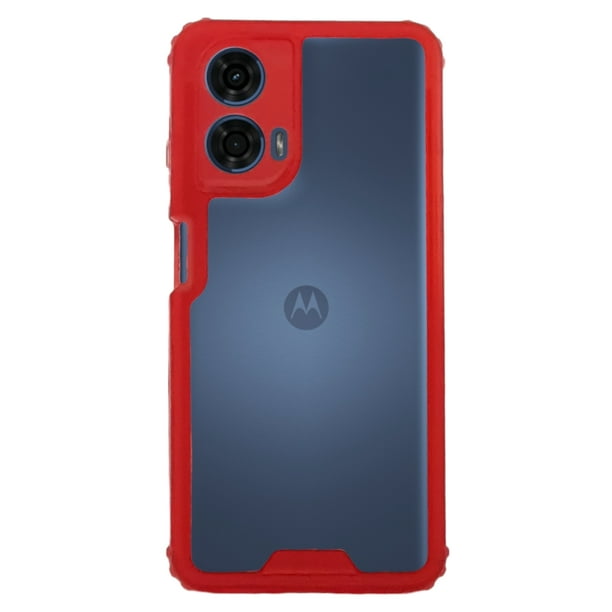 Funda Otter 360 Contonor de Color Uso Rudo Para Moto E14 Rojo Más 2 Micas de cristal Cely Vesmir