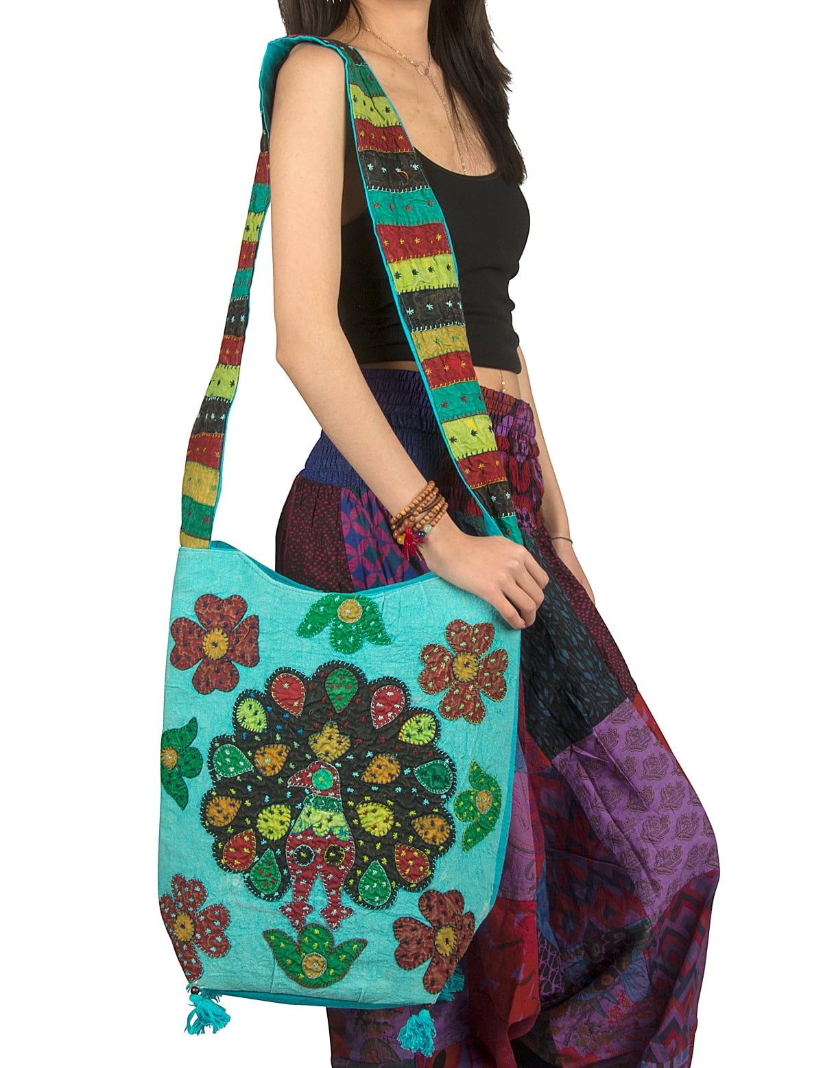 Large Collection Of Women Bag Multi Color Shoulder Handbag Cotton Hippie Throw 