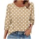 thumbnail image 1 of Neewe 3/4 Length Sleeve for Womens Polk Dot Tops Casual Crewneck Pullover Tunics Summer Comfy Blouses Fashion 2026, 1 of 7