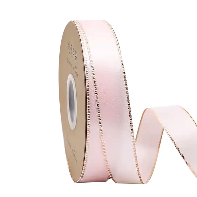 Dvkptbk Colored Ribbon .3cm Double Gold Edged Polyester Ribbon Gift Flower Packaging Ribbon Decoration Ribbon DIY Ribbon Home Decor
