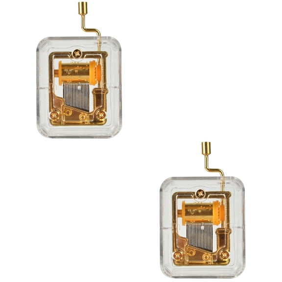 2pcs Decorative Musical Box DIY Hand Crank Music Boxes Clockwork Music Box Party Supply