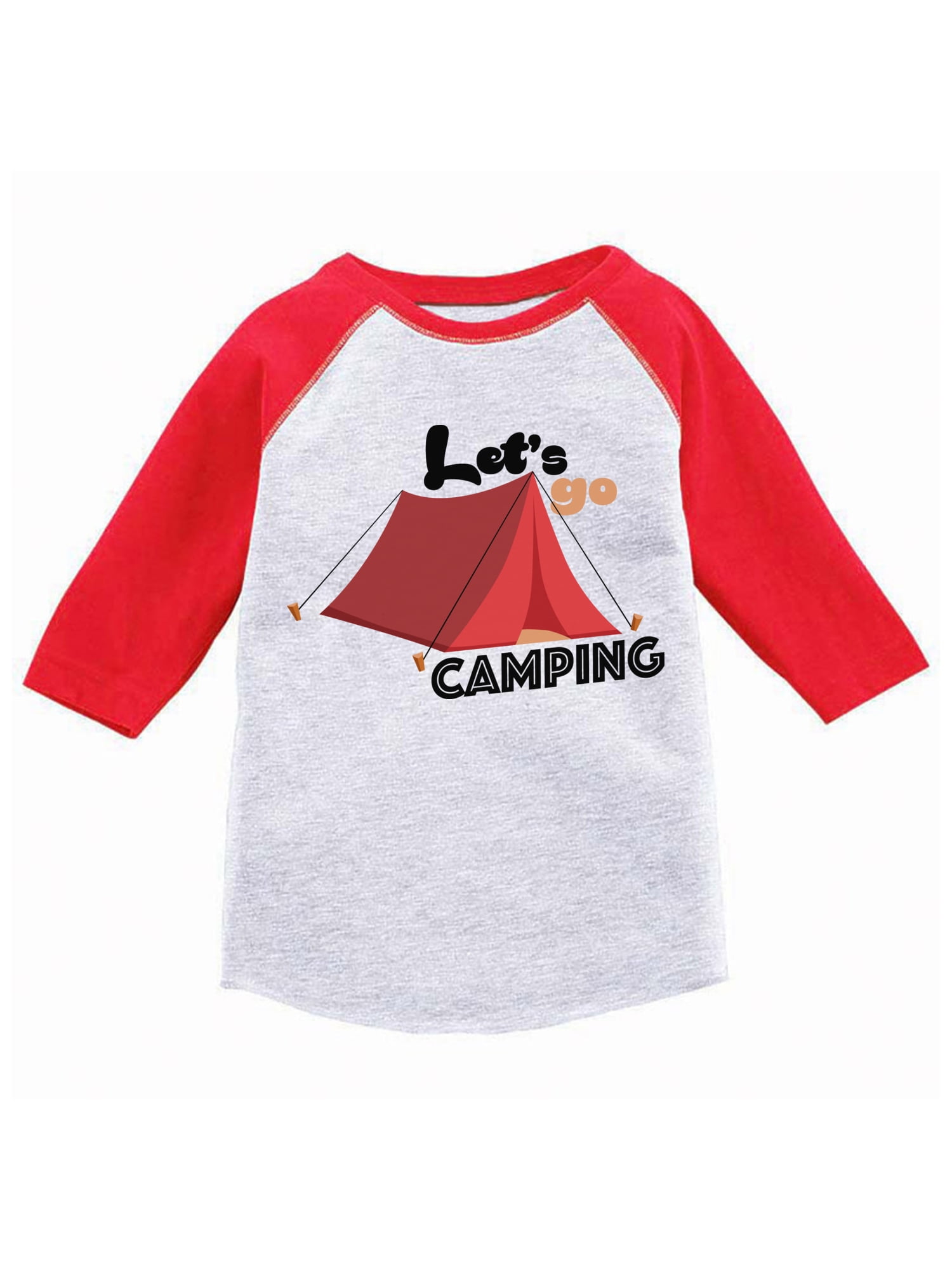 Awkward Styles Let's Go Camping Toddler Raglan Camp Gifts for Kids