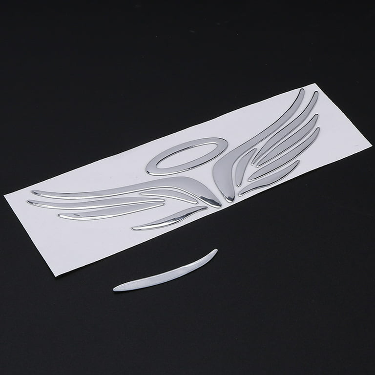 3D Chrome Angel Wing Sticker Decal Auto Car Emblem Decal