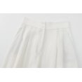 thumbnail image 4 of HH TRAF Pantalones elegantes de verano para mujer, con cremallera lisa, informales, con bolsillos y botones, pantalones de pierna ancha plisados elegantes para mujer, 4 of 4