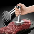 thumbnail image 6 of 304 Stainless Steel Meat Tenderizer Needle Kitchen Tool-Ergonomic Grip Handle for Easy Tenderizing Beef, Pork, Multi-Needle Design for Enhanced Meat Preparation Tenderizers, 1Pc(Silver3,2.7x2.3x6.8"), 6 of 7