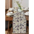 thumbnail image 4 of Ldtrchee Purple Teal Ethnic Table Runner 36 Inches, Boho Modern Geometric Abstract Art Bed Runner Dresser Scarves Tabletop for Indoor Outdoor Parties/Ceremony/Banquet, 13"x 36", 4 of 8